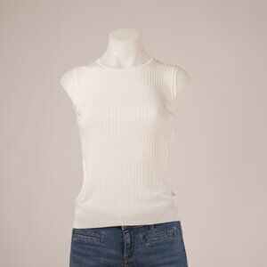 Uniqlo Supima Cotton Sleeveless Sweater White